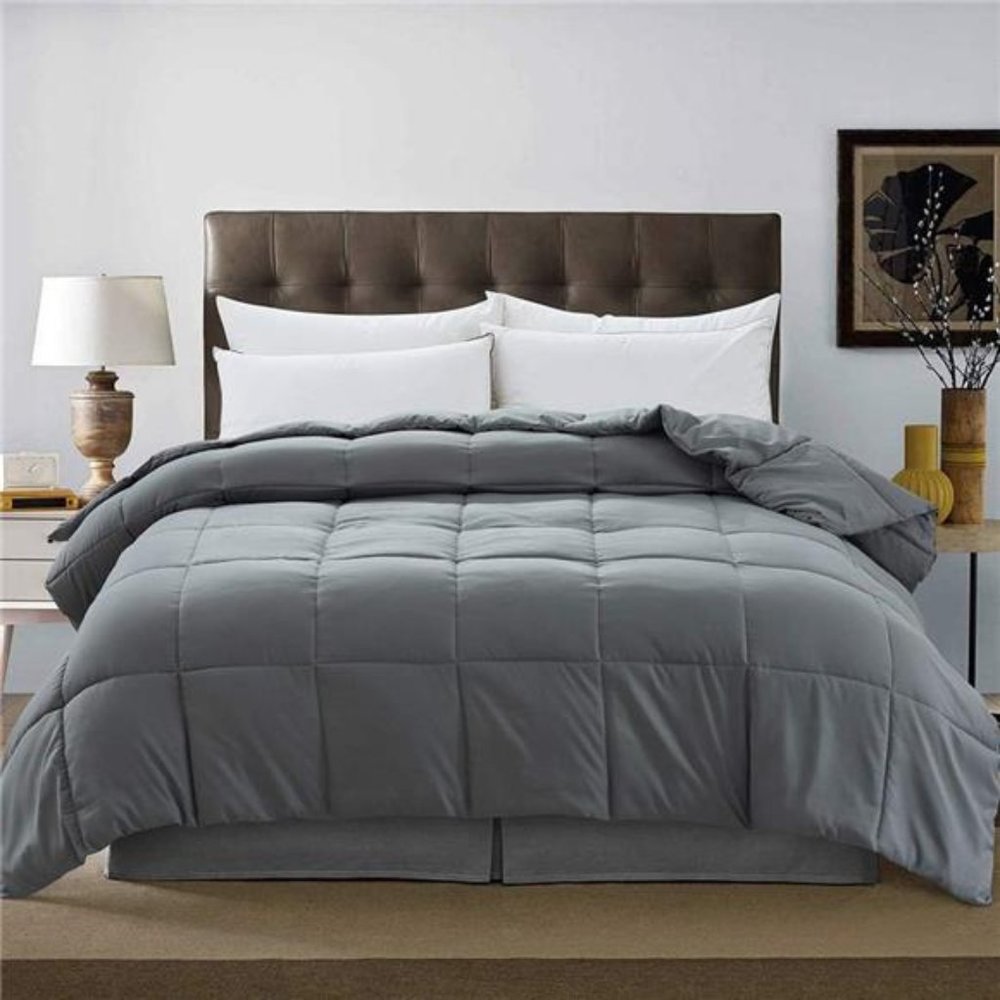 Comforters Queen Size,Duvet Insert,Dark Grey All Season Duvet, Lightweight Quilt